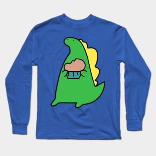 Stegosaurus Eating a Muffin Long Sleeve T-Shirt